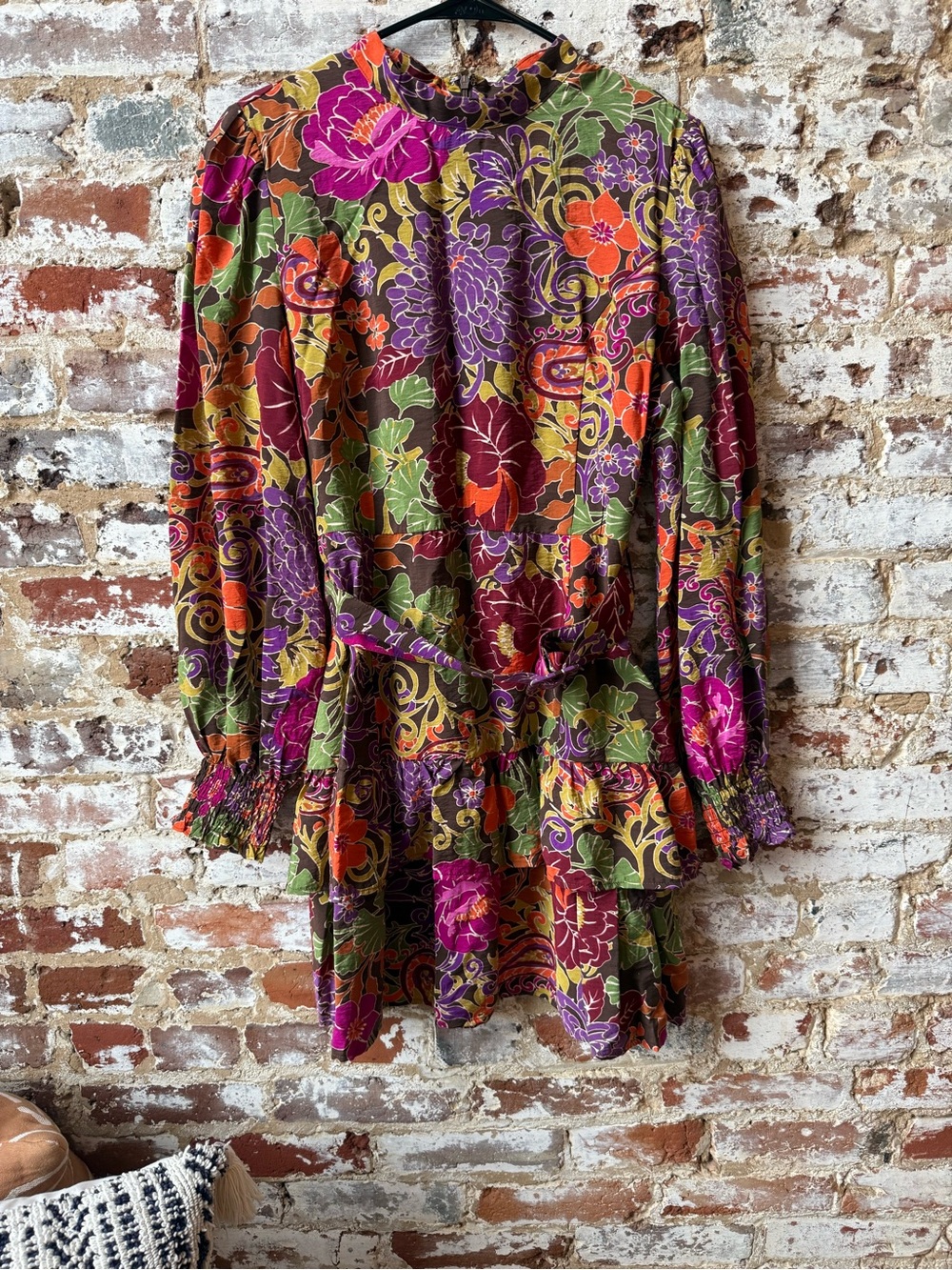 Fate Multicolor Retro Floral Print Dress